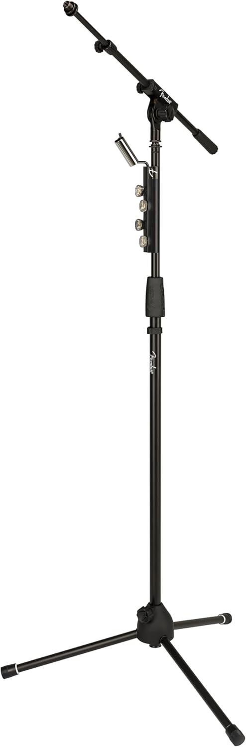 Fender Telescoping Boom Stand Microphone Stand, Adjustable, Holds up to 12 Picks