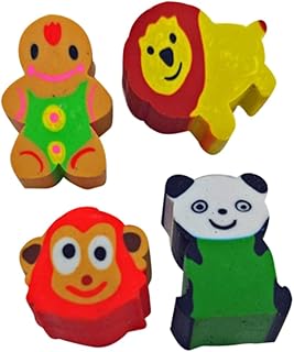 Tofficu 30 peças de borrachas adesivas para lembrancinhas de festa borracha tops borrachas animais quebra-cabeça papelaria saco de festa borracha criativa papelaria novidade borracha