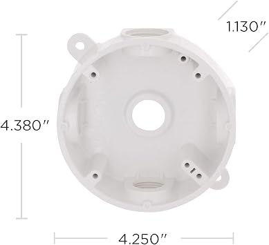 BELL PRB57550WH Round Weatherproof Box, Five 1/2 or 3/4 in. Threaded Outlets, White