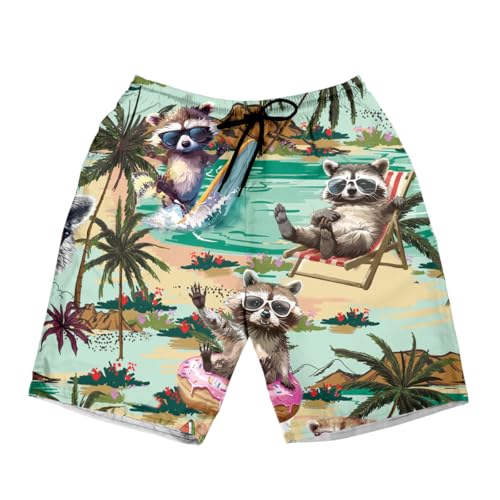 Funny Hawaiian Shorts for Men Hawaiian Swim Trunks Hawaiian Mens Shorts Summer Beach Shorts Men