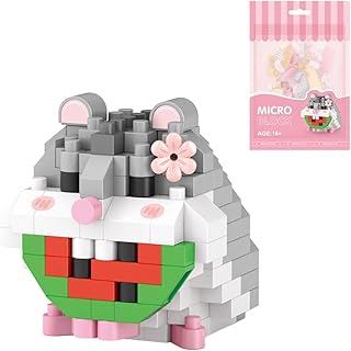 LDesign Animal Building Blocks Set, Hamster 170+Pcs Building Kit Mini Bricks Not Compatible with Lego Creator Ideas, Gift for Adults and Kids