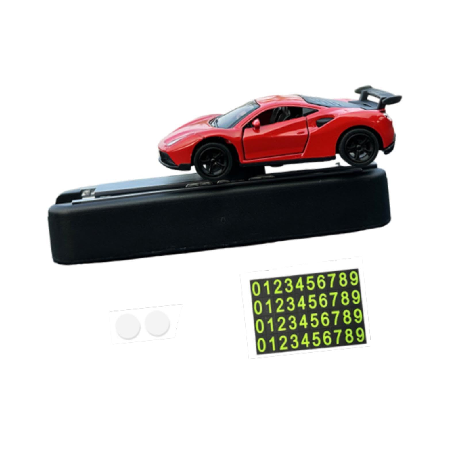 1/64 Car Model Toy with Parking Number Plate Ornament Automotive Accessories Red | Toys & Hobbies | Diecast & Toy Vehicles | Cars, Trucks & Vans | Contemporary Manufacture