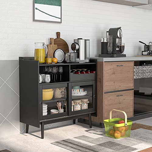 Meuble de rangement pour le vin en bois et étagère réglable robuste