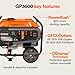 Generac 7721 GP3600 3,600-Watt Gas-Powered Portable Generator - COsense Technology - Powerrush Advanced Technology - Reliable Power for Emergencies and Recreation - 49 State Compliant
