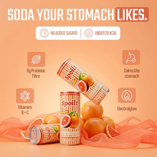 Image of Spoilt Sparkling Soda | Orange Grapefruit, Green Apple, Lemon Lime | Variety Pack | Real Fruit Juice & Natural Flavours | Monk Fruit Sweetened | Sugar Free | Pack of 3 | 250ml Each