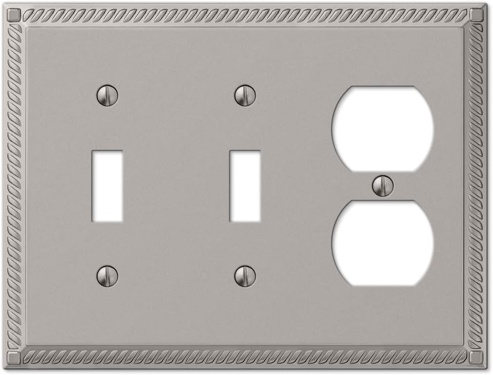 Amerelle Bethany 1-Toggle Wall Plate - Cast Metal, Black, Art Deco Style - View #6