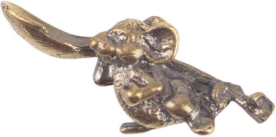CTOC Mouse Wallet with a Spoon Small Bronze Money Amulet Figurine Souvenir to Attract Money into The Purse (19775 Shchetinina)