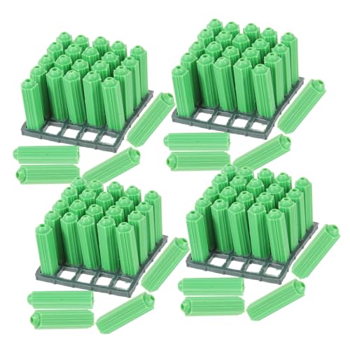 KONTONTY 100pezzi Fissaggi in Plastica Con Viti Autofilettanti Ancoraggi Muratura Stabili e Resistenti Per Pareti in Calcestruzzo e Cartongesso Kit Fissaggio Per Garage e Ufficio