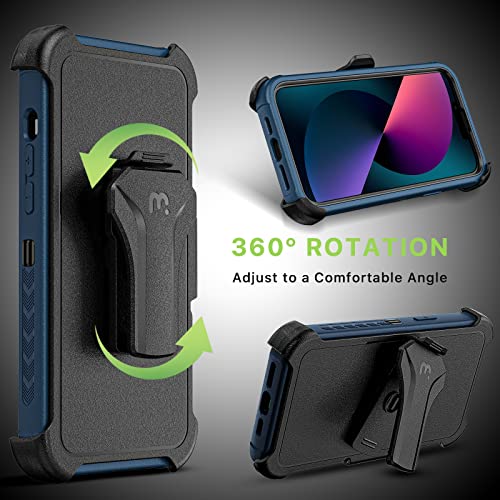 M Mybat Pro RIP13CS3NXS002 Shockproof Maverick Series Case For Iphone 13 Case With Belt Clip Holster And Tempered Glass thumb #4