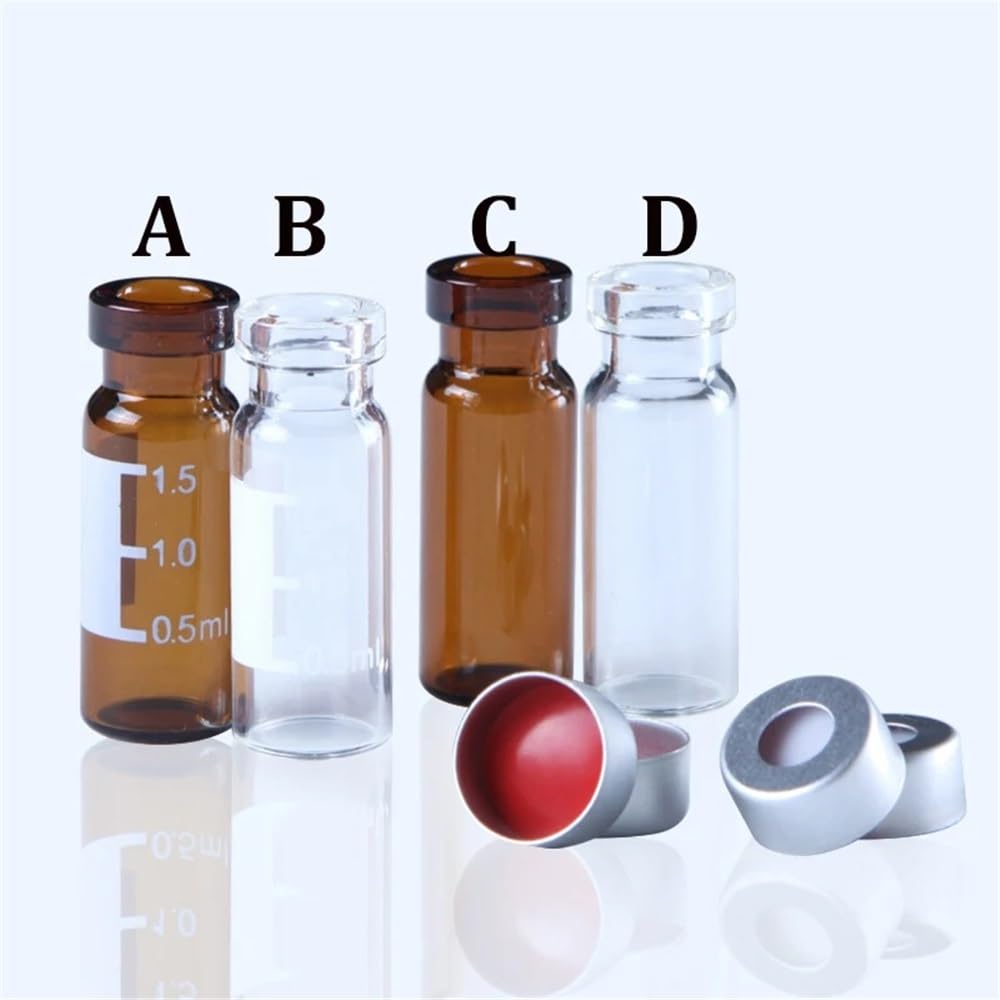 Attrezzature e forniture di laboratorio Flacone for campioni in vetro da 2 ml, 100 pezzi/lotto, con coperchio in alluminio, flacone for iniezione automatica dello spazio di testa