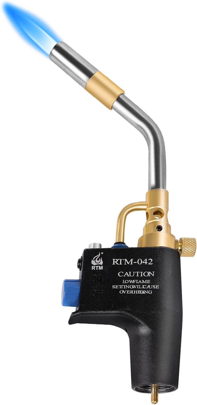 High Intensity Propane Torch Head, Trigger Start Gas Torch, Map Gas Torch Kit for Propane, MAPP and MAP/PRO，Solding, Welding, Brazing, Barbecue, Blow Torch（CSA Certified)