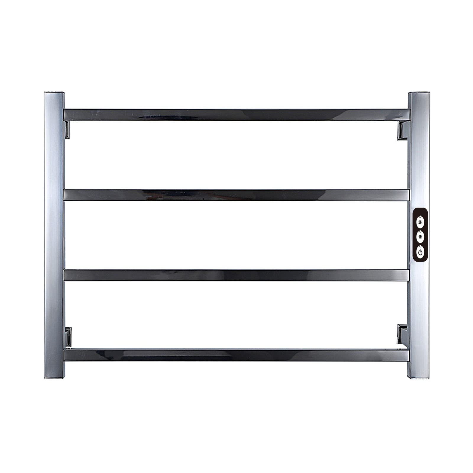 Porte-serviettes chauffant mural en acier inoxydable 304 avec minuterie