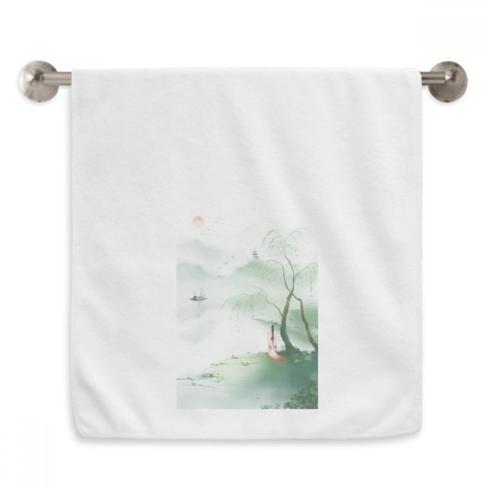Serviettes débarbouillettes style chinois pour salle de bain zen