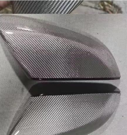 3K 240gsm Bright Silver Plated Glass Fiber Fabric 2x2 Twill 1m Width Commercial Grade for Car Modification (Silvery, 1mx2m)