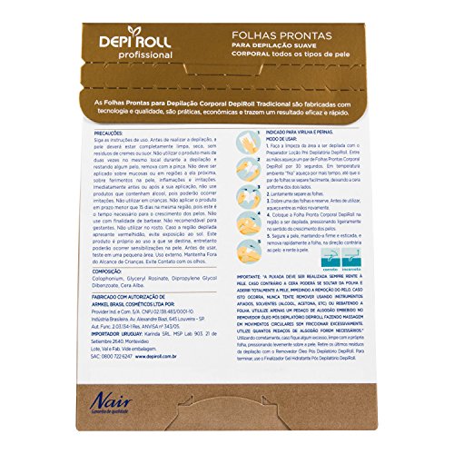 Depi-Roll Folhas Prontas Corporal Mel, Depiroll