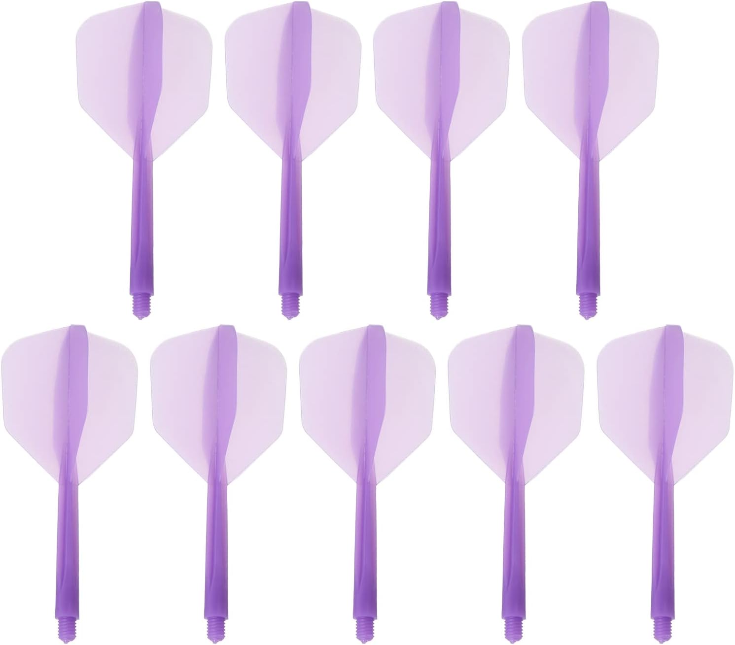 PATIKIL Integrated Dart Shaft & Flights, 9 Pack Durable Plastic Dart Flight Set, Purple