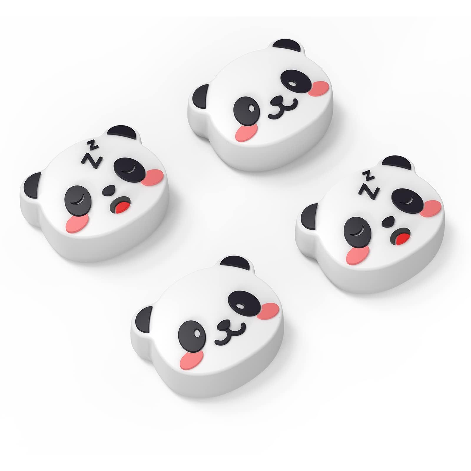 HUKURU Panda Party Joycon Thumb Grips,4PCS,for Nintendo Switch/OLED/Lite,Enhanced Control & Comfort