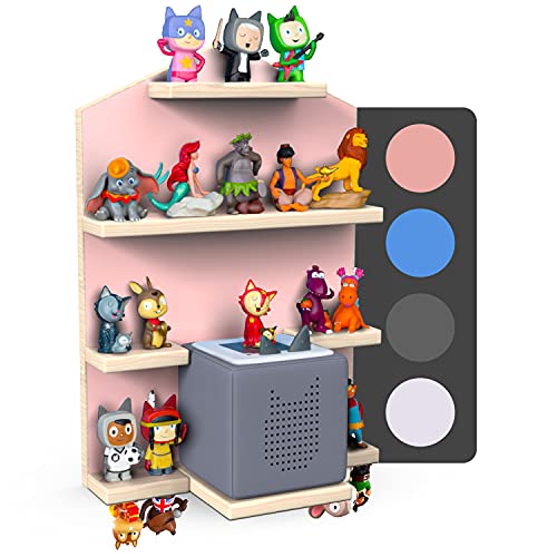 Little Moonshine Regal für Tonie Box und Tonies DAS ORIGINAL - Das Regal und bis zu 32 - Magnetisches Wandregal - 4 passend