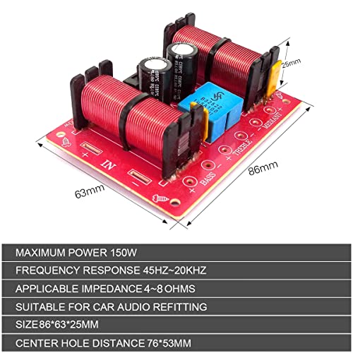 Drisentri 150W 3 Way 3 Speaker Unit Hifi Home Speakers Audio Frequency Divider Crossover Filters #TOP1