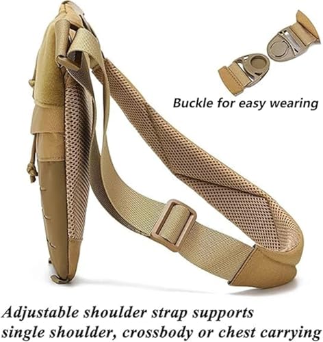 Powios Crossbody Bag, Shoulder Crossbody Bag Theft Chest Bag, Multifunctional Large Capacity Outdoor Waterproof Chest Bags (Black)4