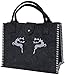 Produktbild Akah Filztasche Hirsche Braun oder Grau Filz-Shopper Einkaufstasche Tragetasche aus Filz Wolle mit Knopfverschluss (Grau)