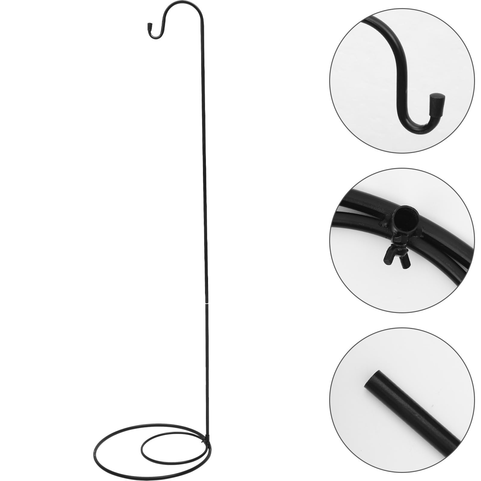 TOYANDONA Crochet Suspendre Intempéries Installation en Noir Fer Résistant aux Solide de pour ou Décoration Jardin de Pots de Fleurs Guirlandes Lumineuses