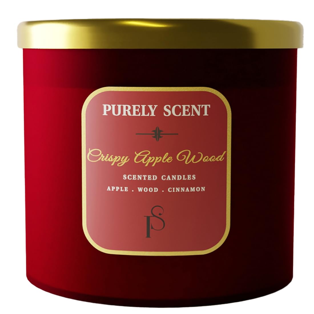 Luxury Soy Wax Scented Candles | Large 400g Crispy Apple 3 Wick Jar Candles | 10% Essential Oils | Long-Lasting Aromatherapy for Bath, Yoga, Sleep, Wedding, Party & Diwali Gifts