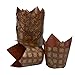 Brown Cupcake Wrappers, Tulip Muffin Liners for Birthdays, Weddings (100 Pack)