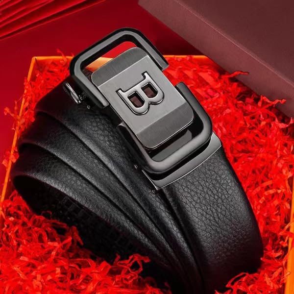 Leather Ratchet Belts for Men Gift Set with Automatic Sliding Buckle, Trim to Fit2