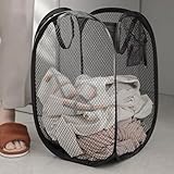 Matériau robuste : fabriqué en tissu maille, ce panier à linge peut supporter de lourdes charges de vêtements sans perdre sa forme.