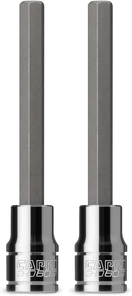 Capri Tools - 3-0606 Long 5 mm Hex Bit Socket, 1/4-Inch Drive, Metric