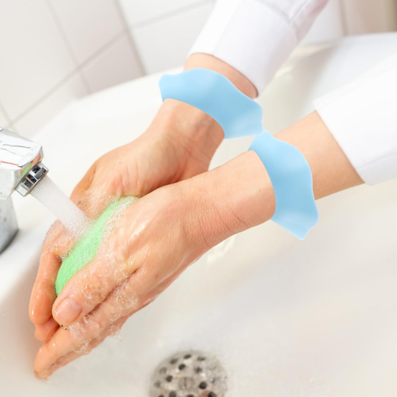 3 Pairs Silicone Face Washing Wristbands Water Absorption Skincare Bands Comfortable Elastic Portable Wrist Bands for Spa Makeup and Daily Use