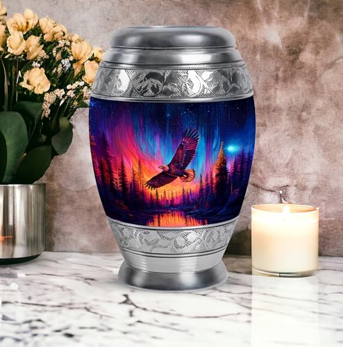 Image of Eagle Urn Keepsake Urn for Ashes for Women 1 Large & 4 Small | Small Cremation Urns for Human Ashes Adult Male & Female, Funeral Urns for Adult Human, Ashes Urns Human Remains