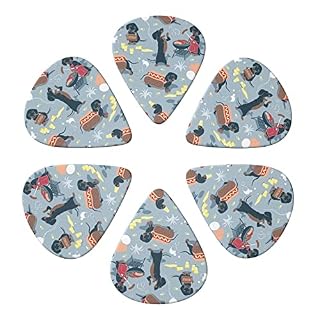 Hot Dogs and Lemonade Lot de 6 médiators pour guitare acoustique, guitare électrique, basse, ukulélé – fin, moyen et… - Les Beatles, Paul McCartney, John Lennon, RIngo Starr, George Harrison Hot Dogs and Lemonade Lot de 6 médiators pour guitare acoustique, guitare électrique, basse, ukulélé – fin, moyen et… – Image 4