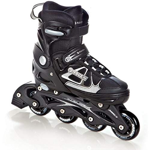 RAVEN Spirit - Roller en Ligne - Patin à Roulette - Triskate – Patins à Glace – 4en1 Taille Ajustable - Adulte, Enfant