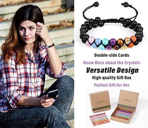 Mothers Day Gifts For Daughter Great Gifts For Mom Personalized Chakra Bracelets Handmade Healing Crystals Yoga Women Girls Granddaughter Graduation Her Easter Christmas Stocking Stuffers Valentines #TOP1