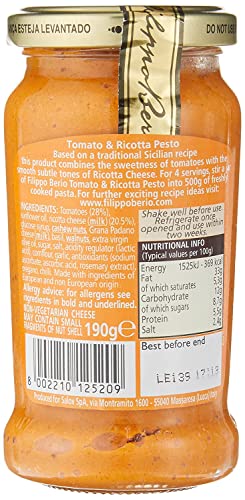 Image of Filippo Berio Tomato & Ricotta Pesto, 6.7 Oz 190 G (Pack of 2)