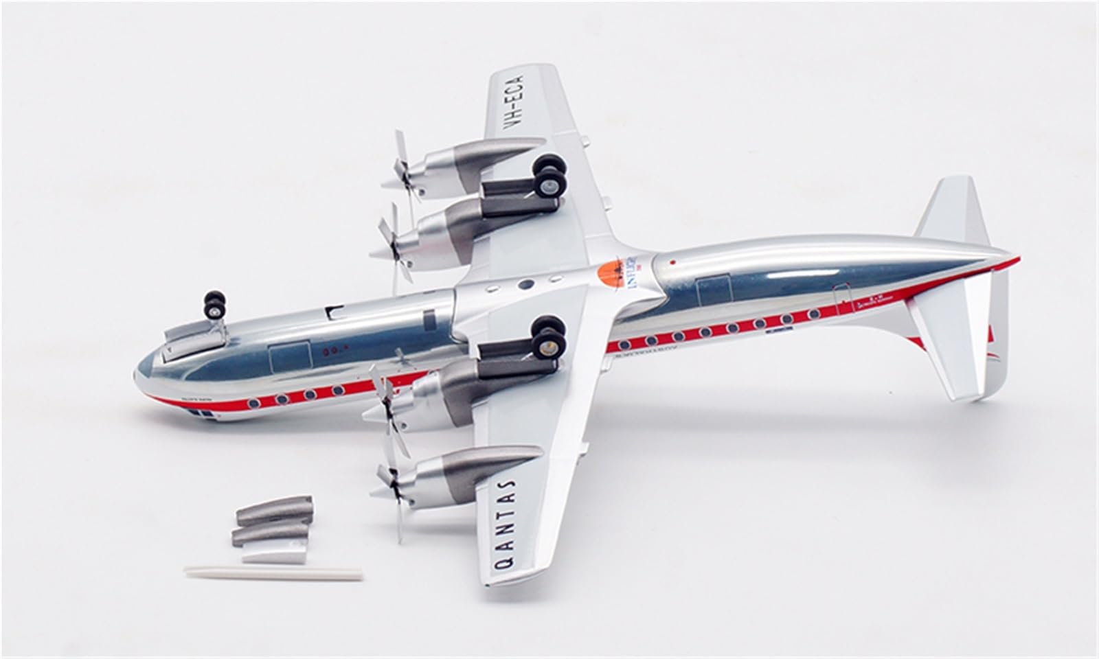 Vantor Réplica de Modelos de Aviones para Qantas Lockheed L-188 VH-ECA Diecast Escala 1:200 - Réplica de avión terminada de 15 cm en Miniatura