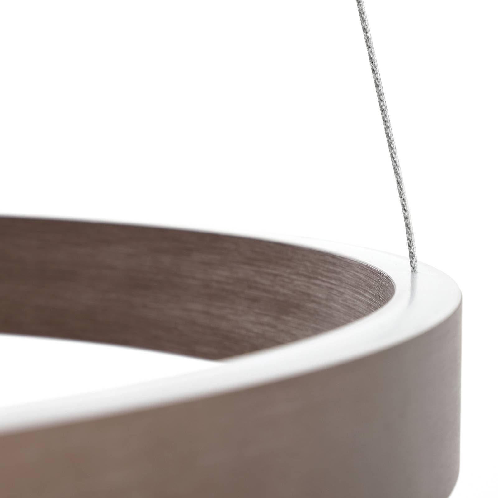 Lucande LED Smart Home Pendelleuchte Yonam dimmbar mit Leselampe (Modern) in Braun aus Aluminium (1 flammig,) - Deckenlampe Esstischlampe Smarte Hängelampe,Smarte Hängeleuchte Wohnzimmerleuchte