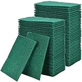 Yoande Cleaning Scrub Sponge Scouring Sponge Pads Non Scratch Pads for Kitchen Dishes Cleaning (Gree