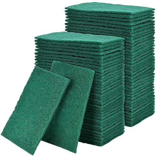 Yoande Cleaning Scrub Sponge Scouring Sponge Pads Non Scratch Pads For Kitchen Dishes Cleaning (Green, 100Pcs), 1.0 Count #TOP8