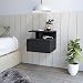 WE Have Furniture Floating Nightstand Flopini, One Drawer -Black -Bedroom