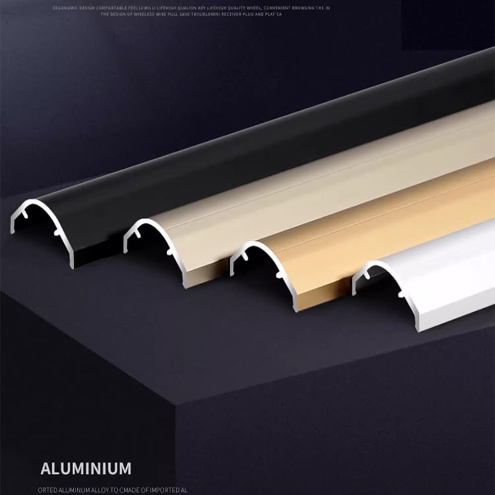 Aluminiowa listwa ochronna na krawędź ścienna, 130 cm, antykolizyjne osłony narożne do drzwi, okien i mebli, zaokrąglone wykończenie dla większego bezpieczeństwa, 2 opakowania