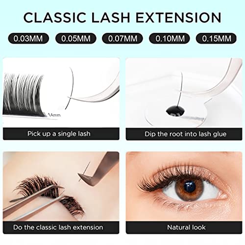 Eyelash Extensions - Xuanzili D Curl, 0.15Mm Thickness, 18Rows 8-25Mm Mixed Lengths, Classic & Volume Lash, Soft Matte Black, Ideal For Professional Salon And Individual Practice Use (8-25Mm, D-0.15) #TOP1