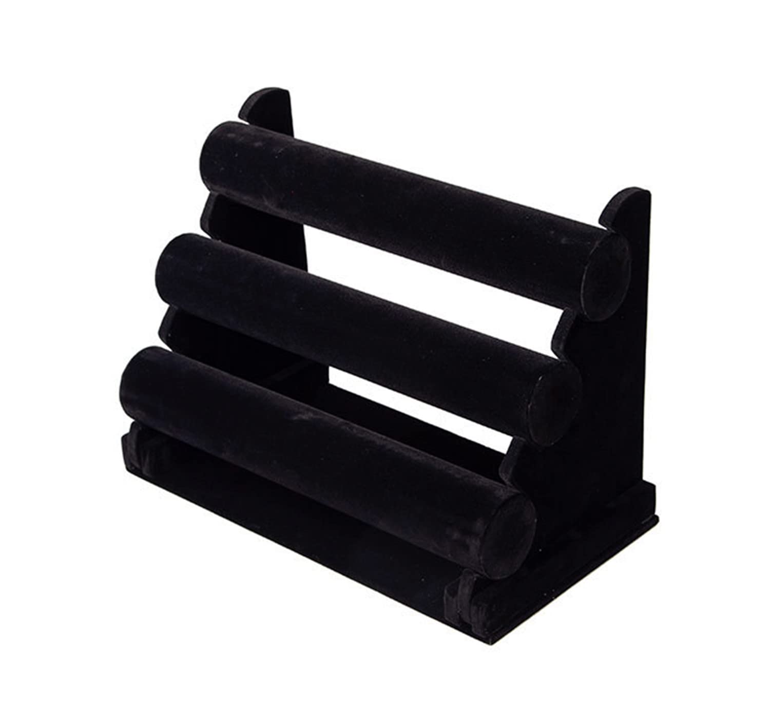 Love de La Vie Three Tiers Jewellery Display Stand Black Velvet