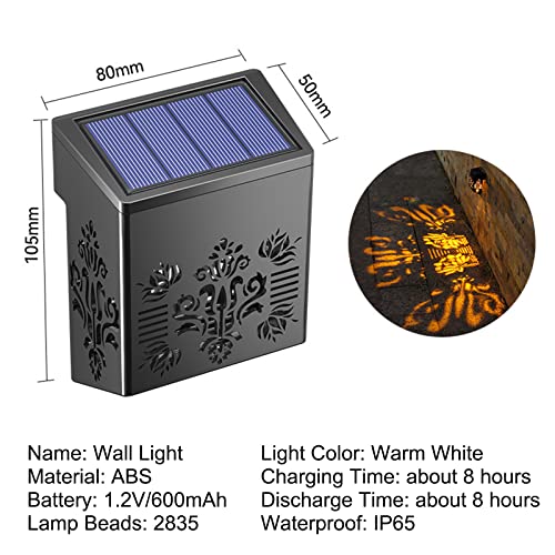 Qudai Luzes de deck solar Luzes de cerca solares Luzes decorativas de jardim ao ar livre crepúsculo