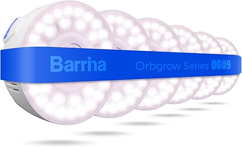 Miniatura 10 de Barrina Orbgrow OG09 Puck - Luz LED de cultivo con LED rojos de 660 nm, 18 W (2 x 9 W, equivalente a 270 vatios), luces de plantas para plantas de