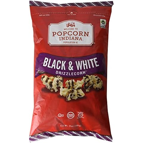 Popcorn Indiana Black & White Drizzlecorn 17 Oz Cover