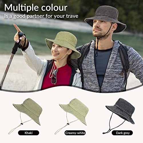 QualyQualy-Chapeaux-De-Peche-Homme-Femme-Soleil-Ete-Anti-UV-Outdoor-Randonnee-Bucket-Hat-Pliable-Plage-Cap-Unisexe-pour-Safari-Voyage-Jardinier