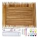 Onshine Knitting Needles Set 75Pcs 8 Inch Length Bamboo Double Pointed Knitting Needles 15 Sizes 2 mm - 10 mm with 45Pcs Exquisite Knitting Accessories